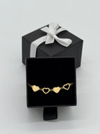 Armband goldene Herzen | Silber vergoldet