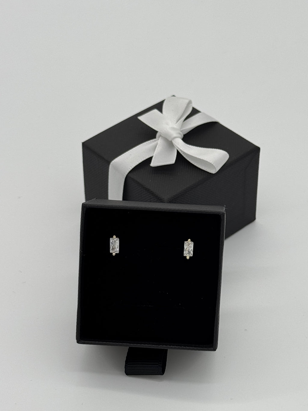 Ohrstecker Baguetteform | Silber vergoldet