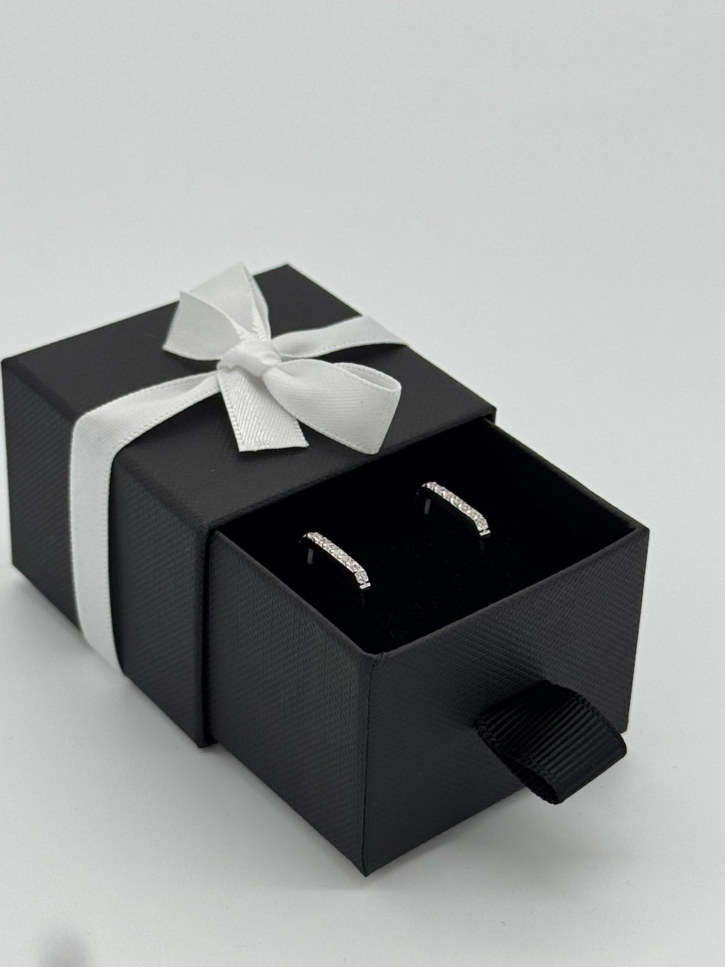 Klappcreolen Silber 925 - Moderne 18 Steine