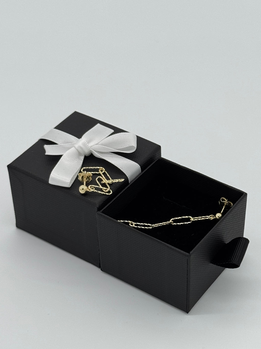 Ohrstecker 5 Glieder diamantiert | Silber vergoldet