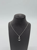 Glänzender Anker mit Ankerkette | 925 Silber