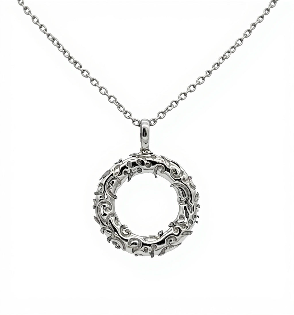 Rundes Muster Collier Silber 925 - Kreis