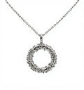 Rundes Muster Collier Silber 925 - Kreis