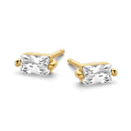 Ohrstecker Baguetteform | Silber vergoldet