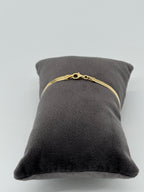 Goldenes Doppelpanzerarmband flach | Silber vergoldet