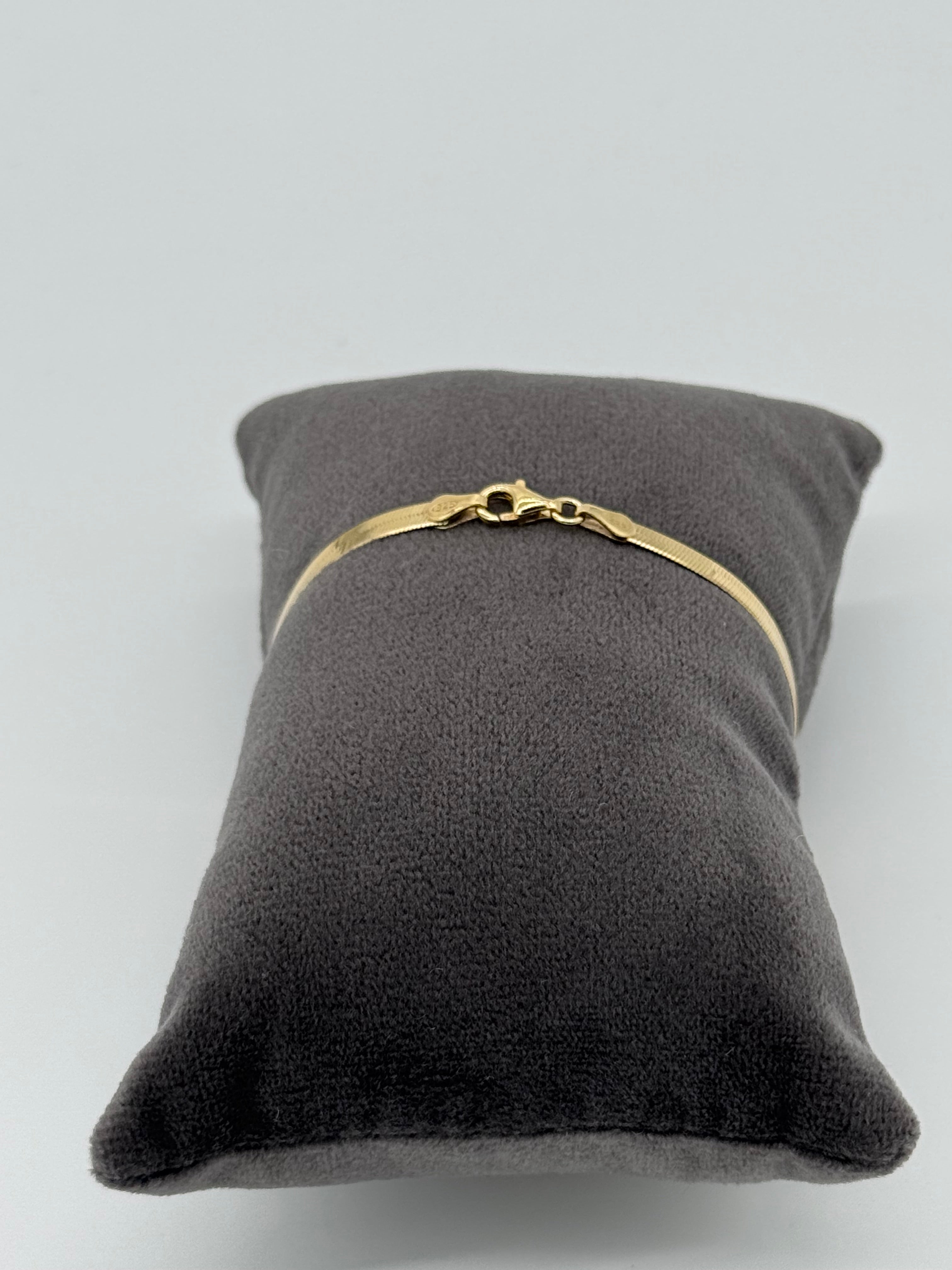 Goldenes Doppelpanzerarmband flach | Silber vergoldet