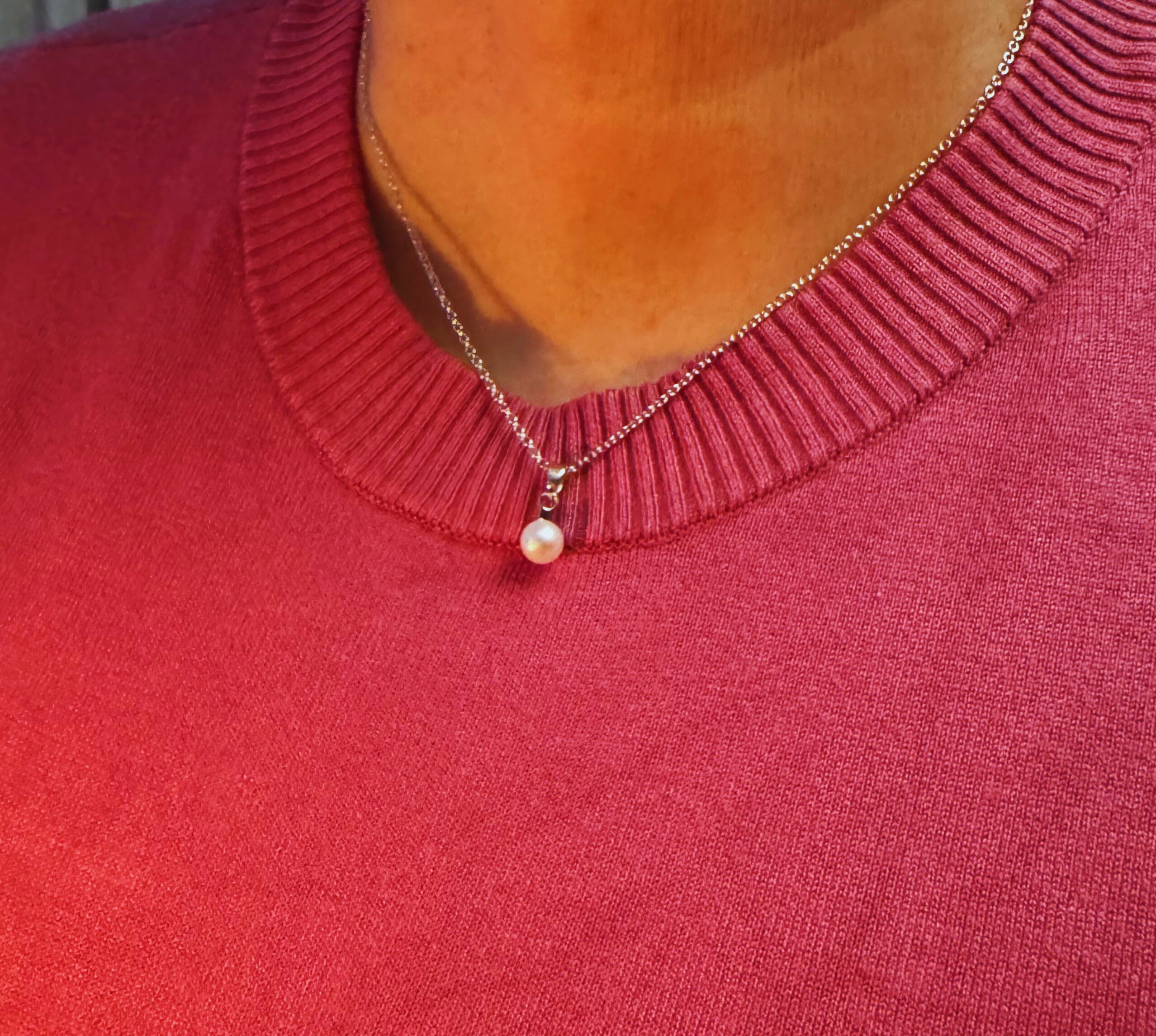 Zeitloses Perlencollier in 925 Silber