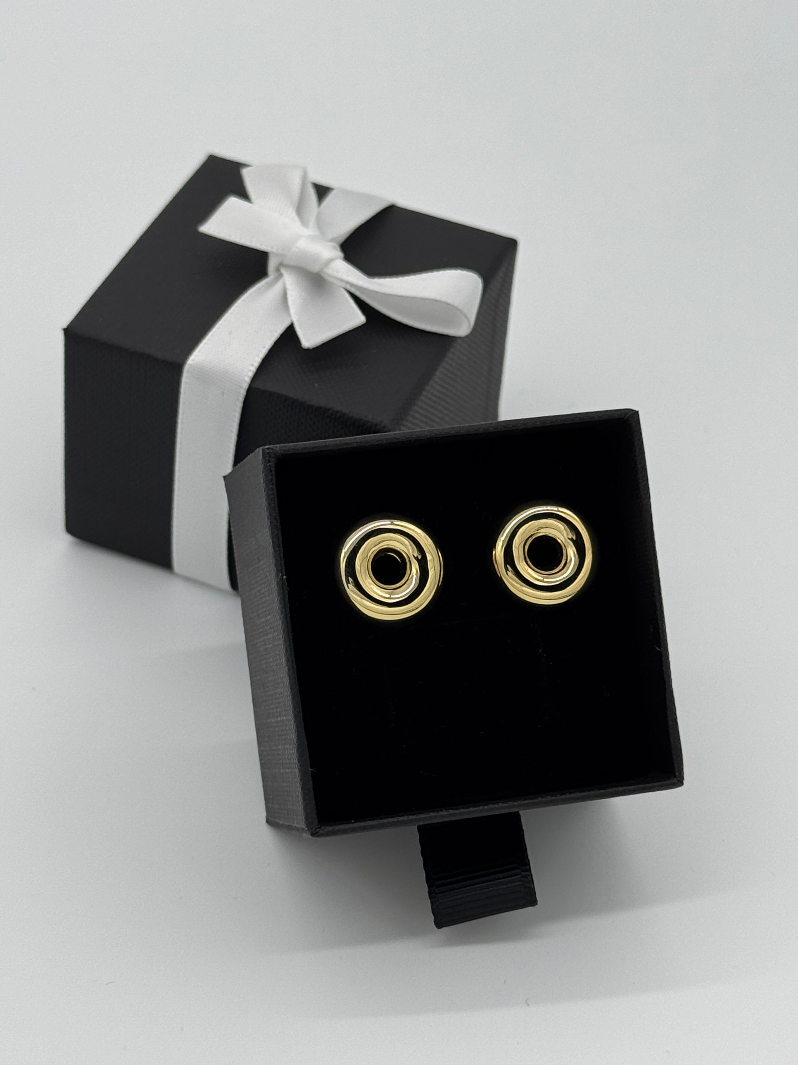 Ohrstecker goldener Donut | Silber vergoldet