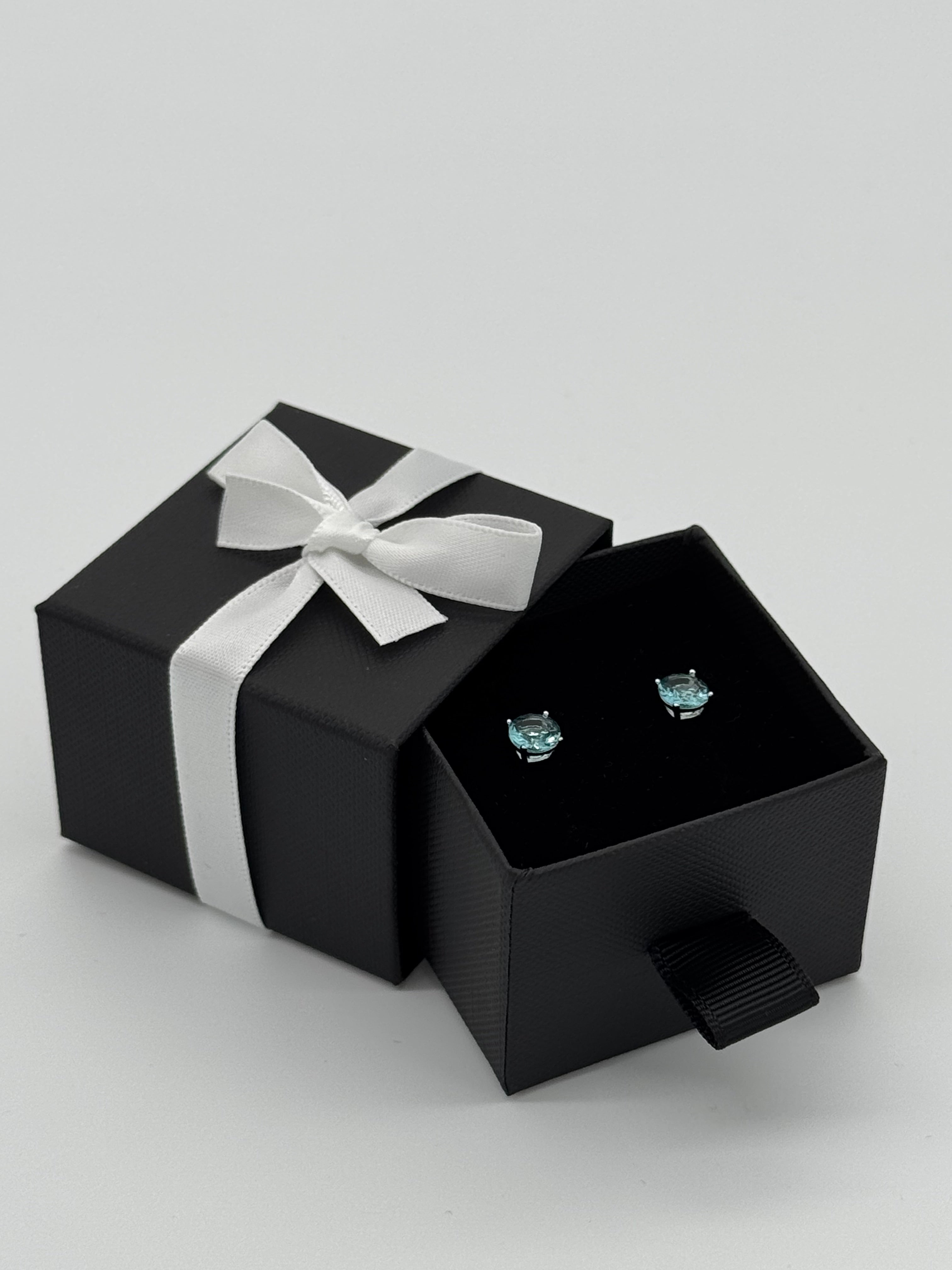 Ohrstecker 925 Silber - Aqua Mare