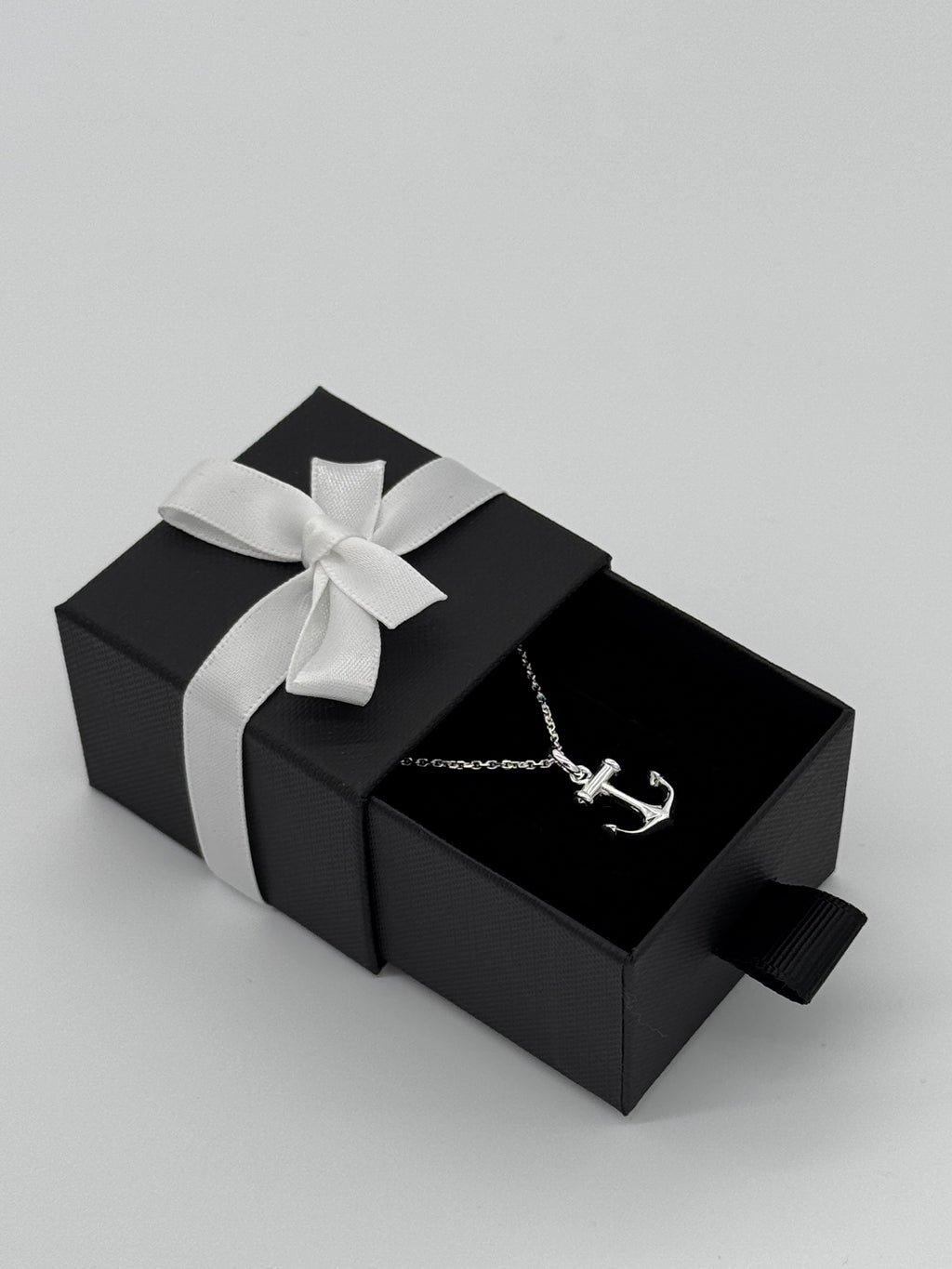 Glänzender Anker mit Ankerkette | 925 Silber