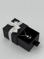 Glänzender Anker mit Ankerkette | 925 Silber