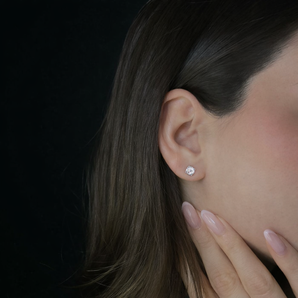 Feine Ohrstecker aus 925 Silber 4mm