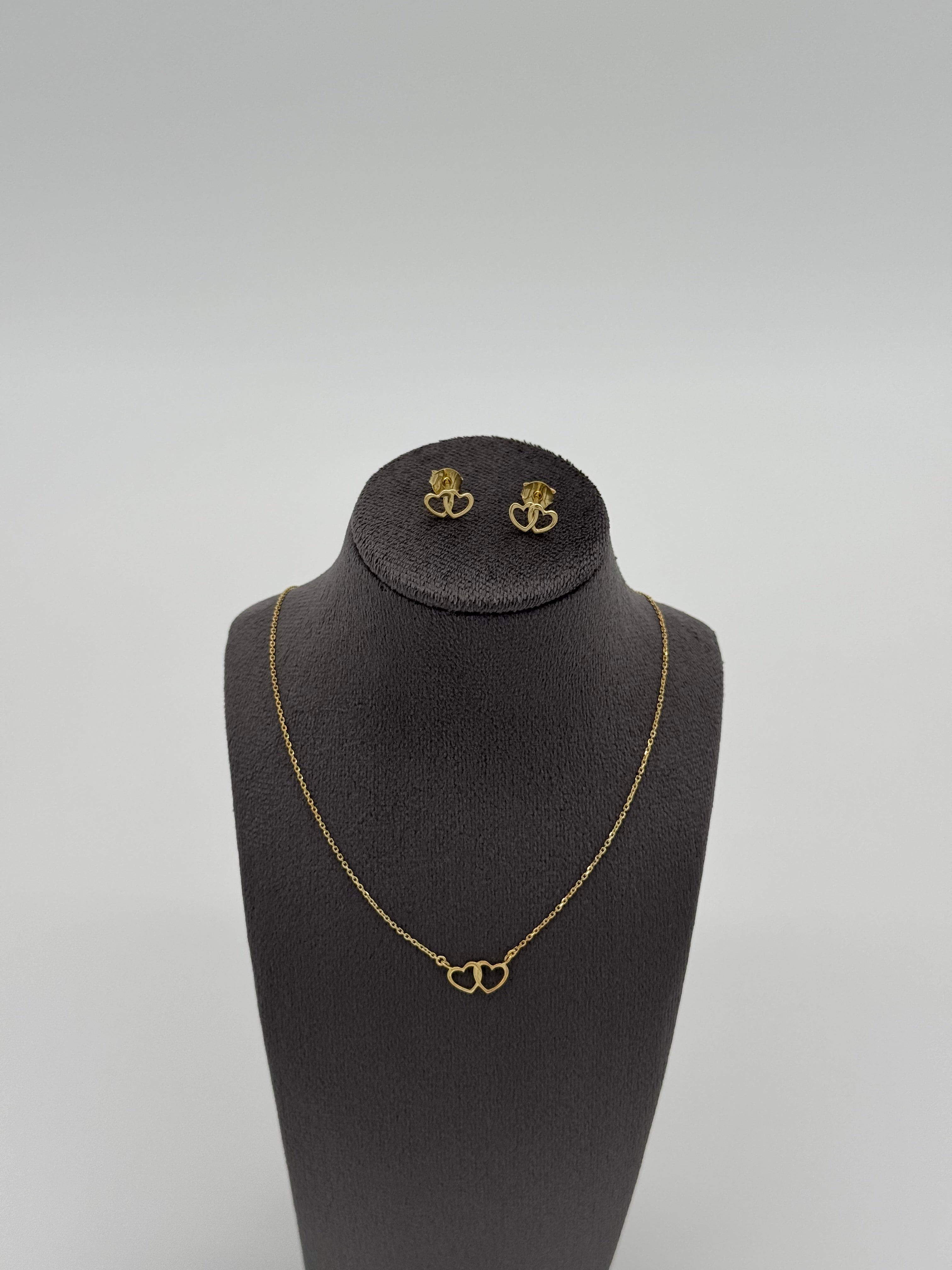 Set Collier und Ohrstecker | Herzen