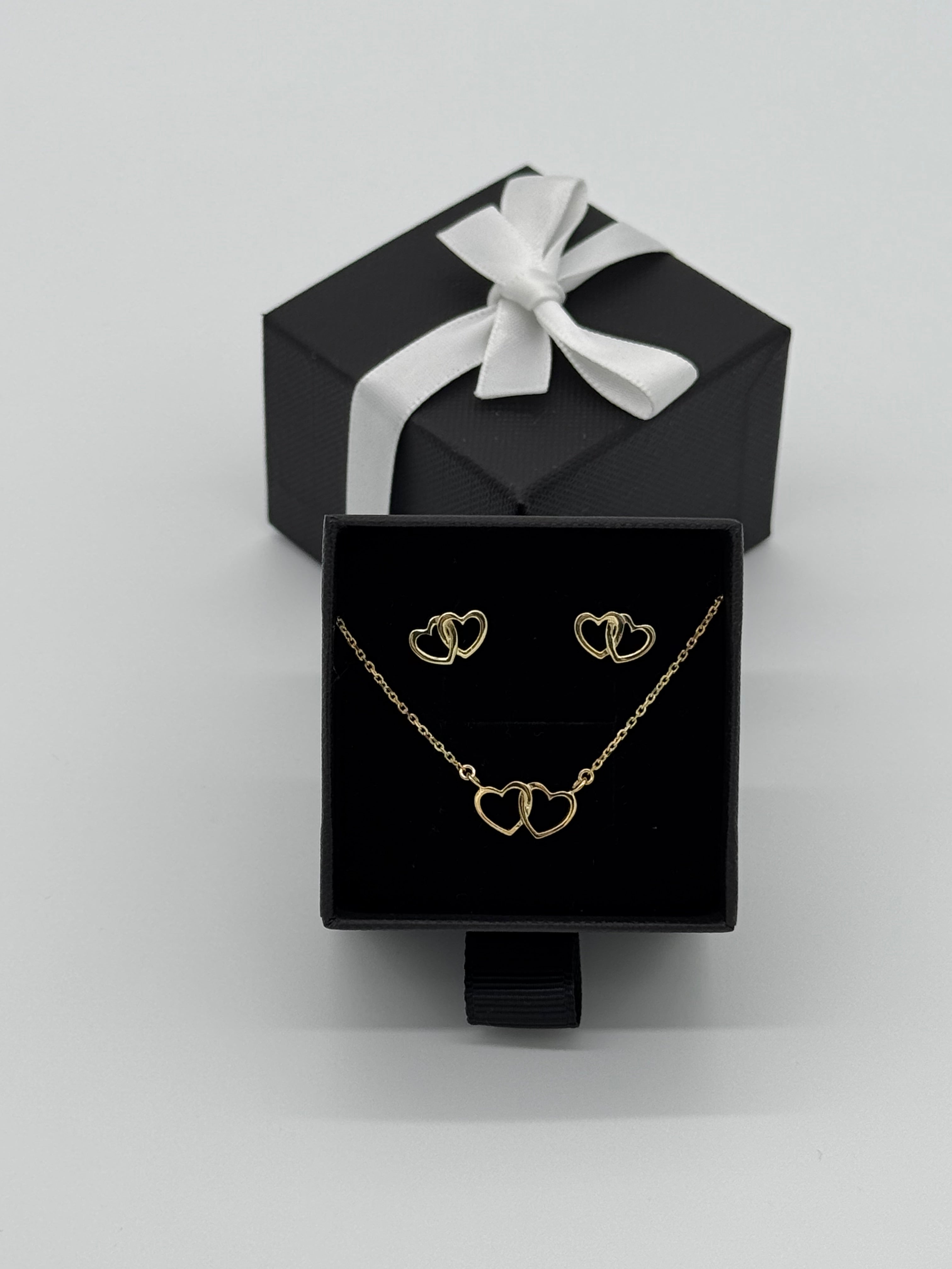 Set Collier und Ohrstecker | Herzen