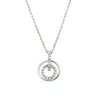 Funkelndes Circle Collier mit 21 Steinen in 925 Silber