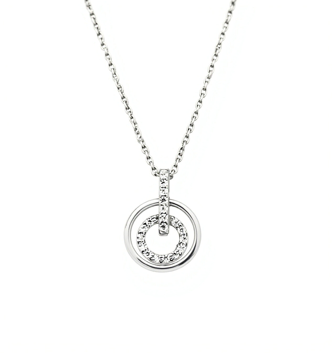 Funkelndes Circle Collier mit 21 Steinen in 925 Silber