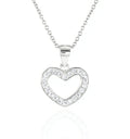 Collier Herz mit 20 Zirkonia | Echt Silber
