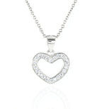 Collier Herz mit 20 Zirkonia | Echt Silber